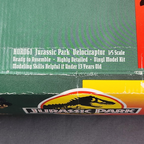 Vintage Jurassic Park Raptor‎ Velociraptor 1/5 Vinyl Model Kit Horizon HOR0061 - Picture 3 of 11